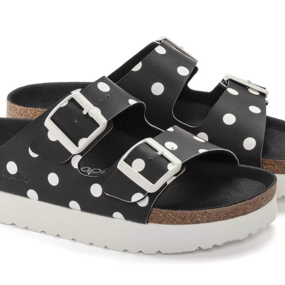 Birkenstock Papillio Arizona Platform Polka Dot Sandals EU 36 / US 5-5.5 - Picture 2 of 14